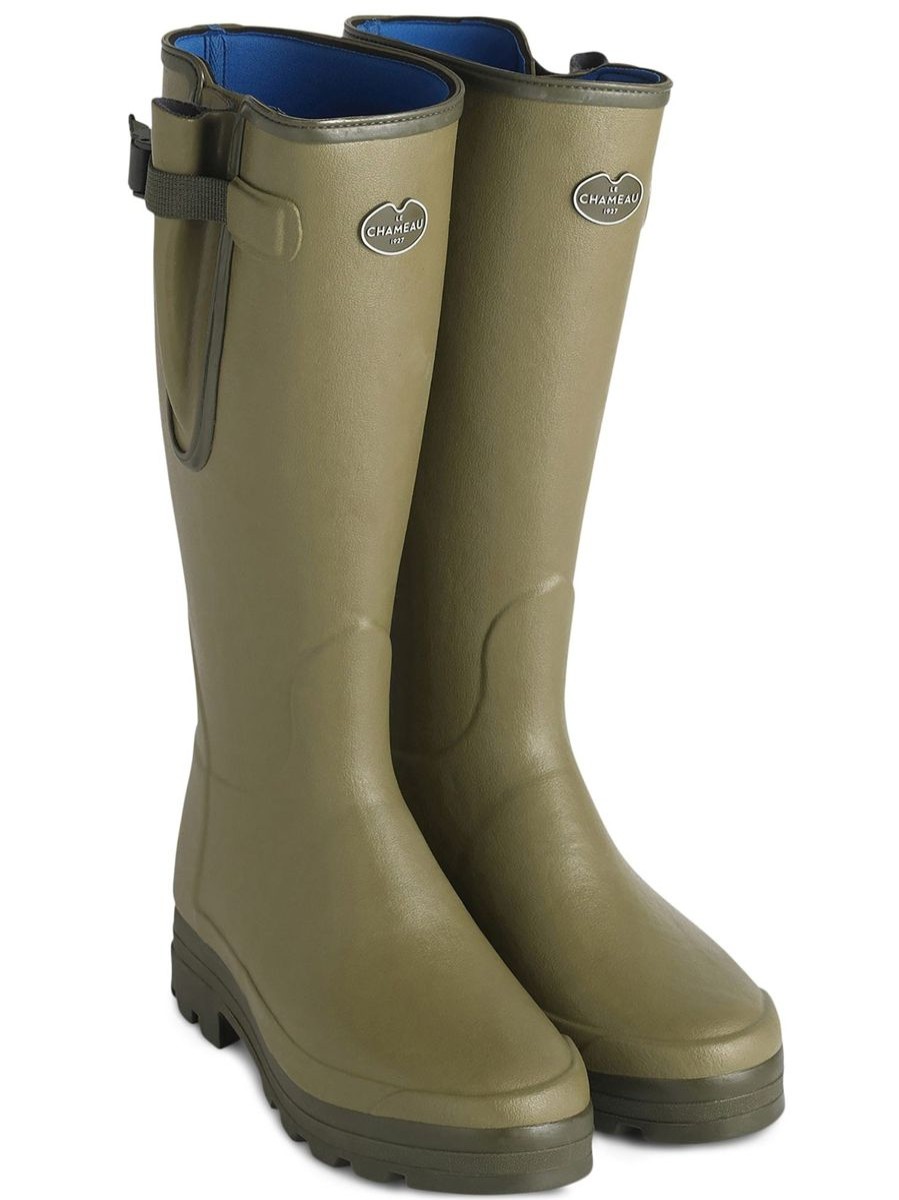 Footwear Le Chameau  | Le Chameau Vierzonord Boots - Mens Neoprene Lined Vert Vierzon